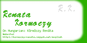 renata kormoczy business card