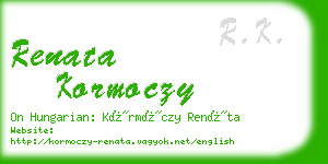 renata kormoczy business card